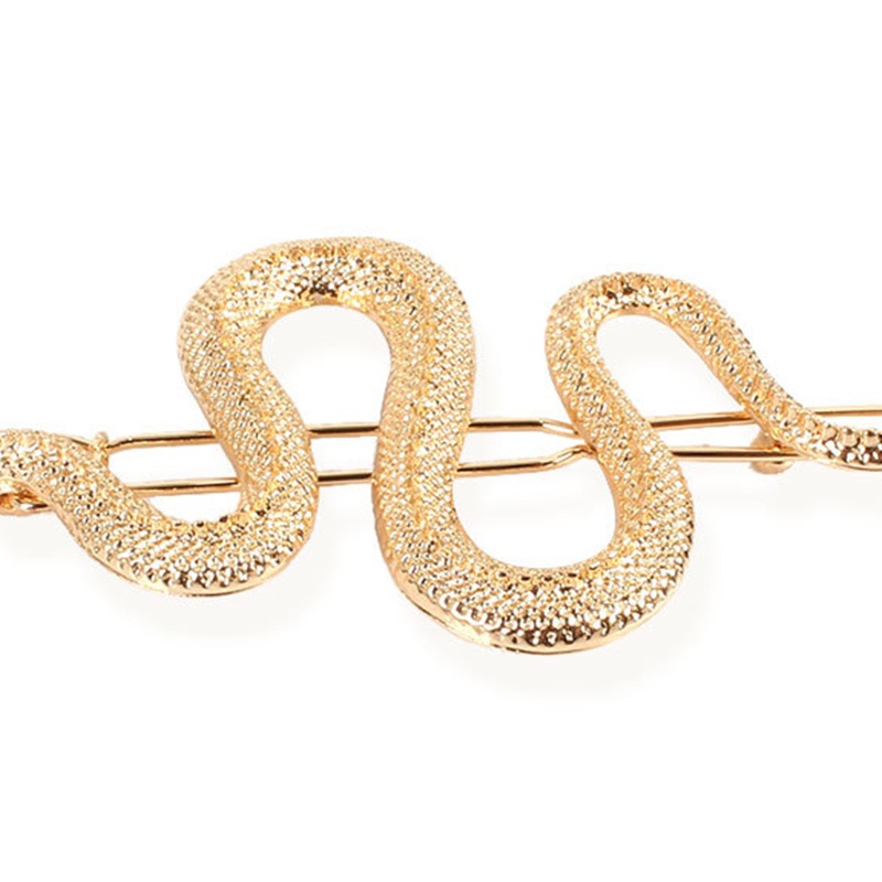 Kẹp Tóc Kim Loại Hình Rắn Phong Cách Punk Cổ Điển Sáng Tạo