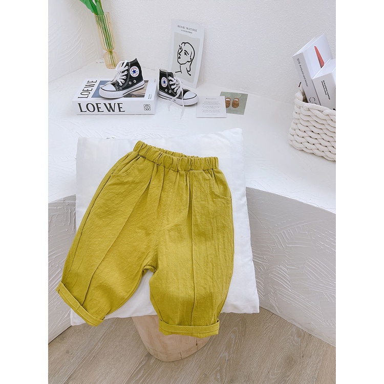 Quần Short Cotton Mỏng Năm Tấc Mùa Hè Phong Cách Nhật Hàn Hàng Mới 2022 Cho Bé Trai Và Bé Gái