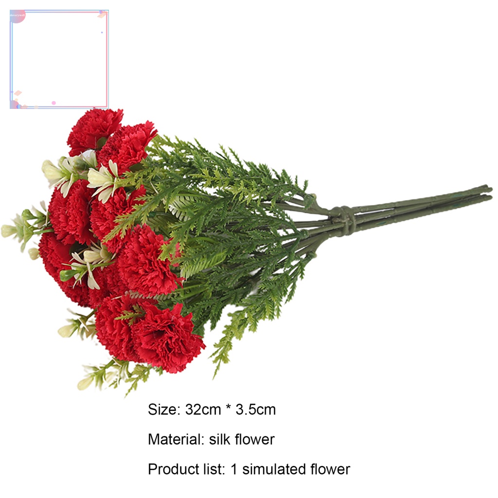 (DOV) 1 Nhánh Hoa Cẩm Chướng Giả Lụa Bắt Mắt Linh Hoạt