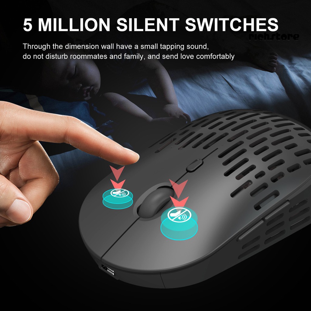 Chuột Máy Tính Không Dây T38 2.4g Trọng Lượng Nhẹ Có Thể Điều Chỉnh