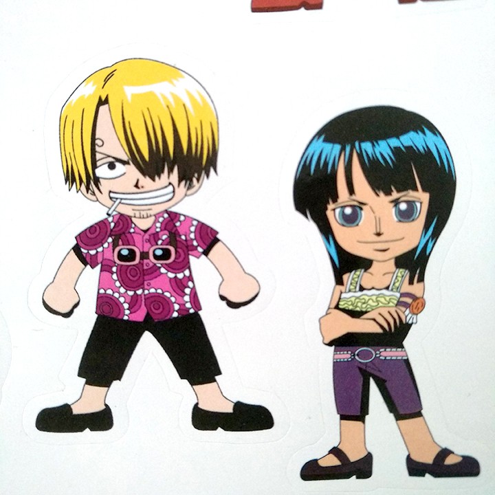 Tấm sticker dán chủ đề ONE PIECE - ĐẢO HẢI TẶC ( kích thước 18.5cm x 27cm )