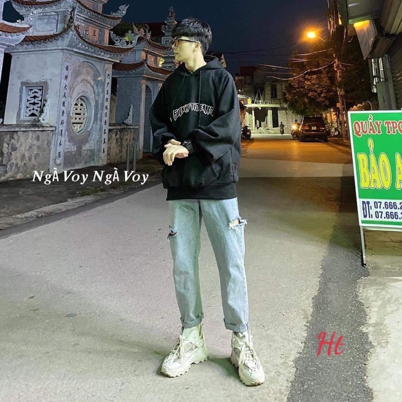 Áo hoodie FU chữ ngực HT12 ba màu