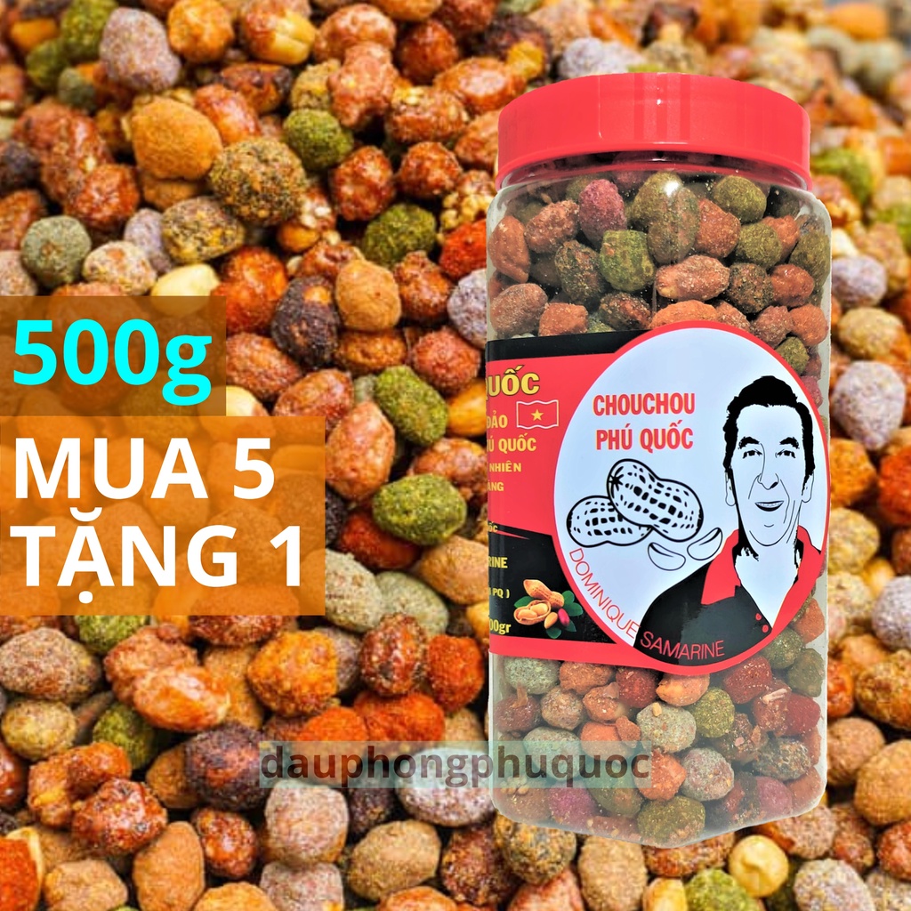 Đậu phộng 30 vị CHOUCHOU PHÚ QUỐC ÔNG TÂY - hũ 500g