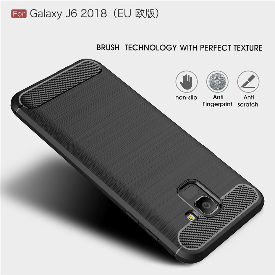 Ốp điện thoại sợi carbon cho điện thoại Samsung Galaxy J6 2018 J4 J8 A6 2018 A8