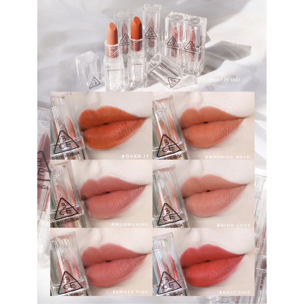 Son Thỏi vỏ trong 3CE Soft Matte Lipstick