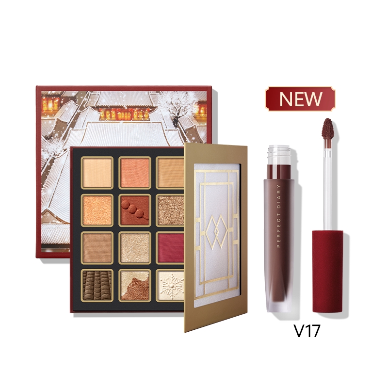 Set Son Kem Lì 3g+Bảng Phấn Mắt 18g Perfect Diary Reunion CNY Làm Quà Tặng Thiết Kế Sang Trọng | BigBuy360 - bigbuy360.vn