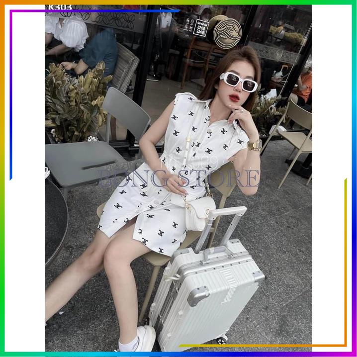 Đầm trắng nữ chiết eo, Váy trắng nữ dáng chữ A  chiết eo chất thô mềm mại mặc siêu xinh.
