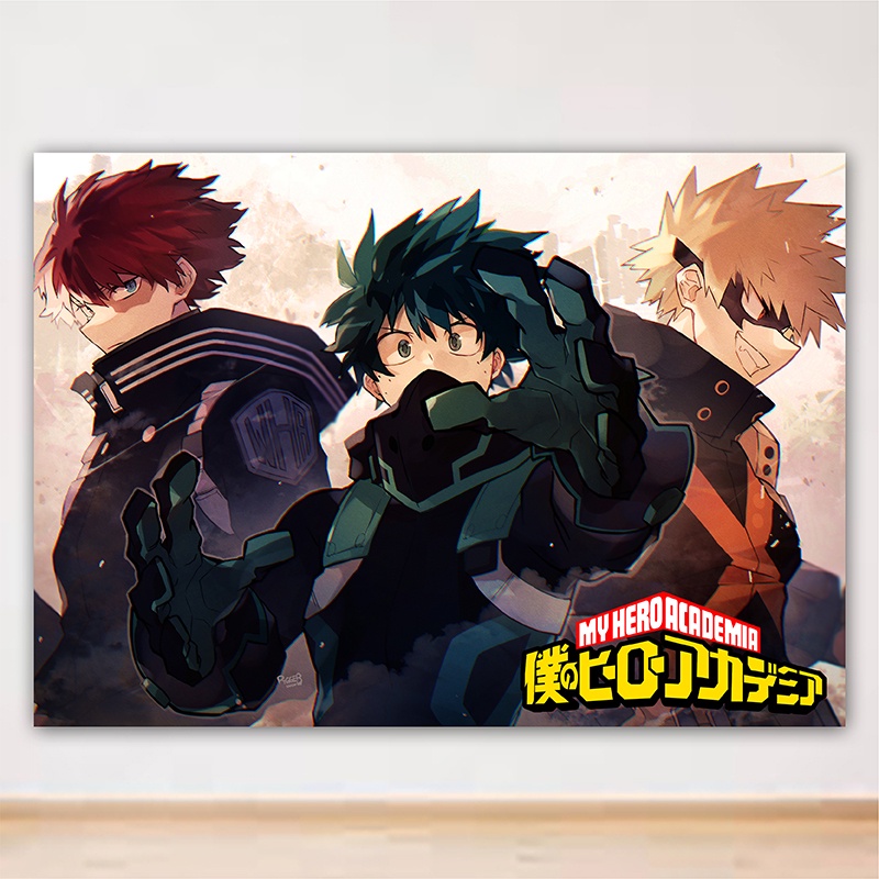 Tranh Dán Tường Áp Phích Anime My Hero Academia Decal Poster Trang Trí Phòng Ngủ Phòng Làm Việc Khổ A3