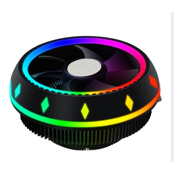 Fan Tản Nhiệt CPU 990 UFO, Led RGB 16 Triệu Màu, 366 Hiệu Ứng - Tự Động Đổi Màu Không Cần Hub