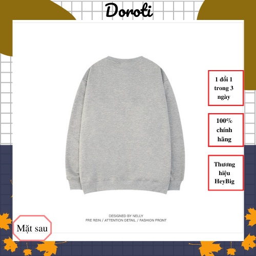 Áo Sweater Thu Đông Nelly Heybig Nam Nữ Kiểu Dáng Unisex Phong Cách Hàn Quốc Form Rộng Chất Liệu Nỉ SWT06 | BigBuy360 - bigbuy360.vn