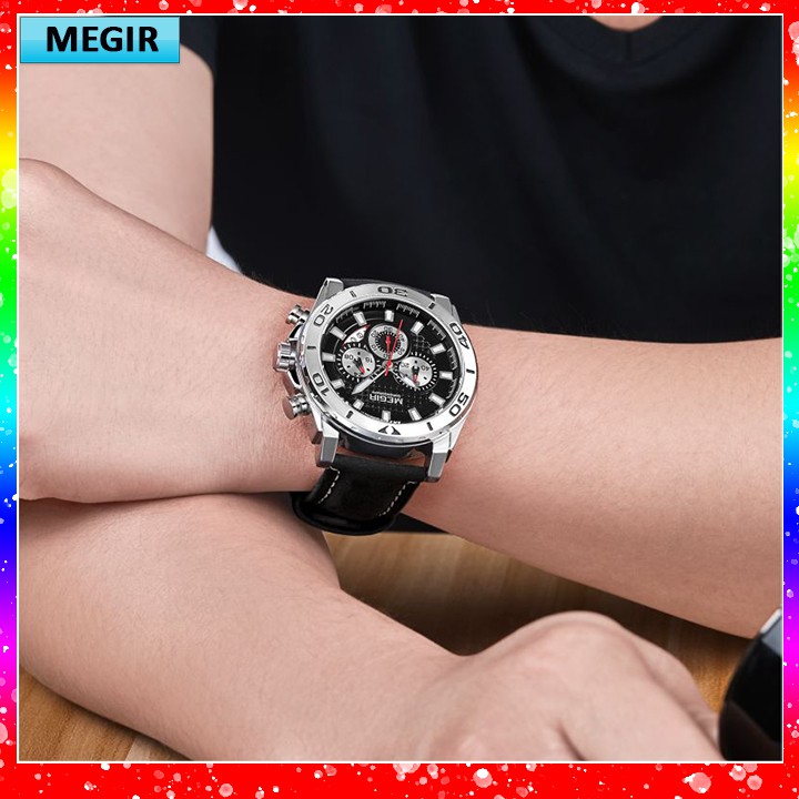 Đồng hồ nam MEGIR Z-2094 Chính hãng cao cấp Kiểu máy Chronograph