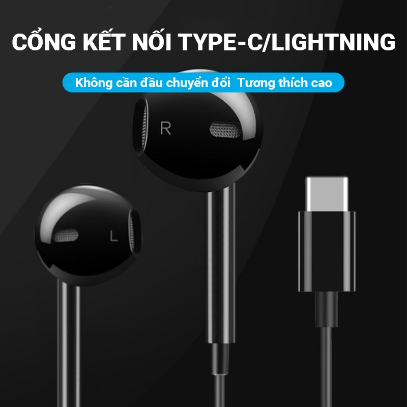 Tai nghe nhét tai Cát Thái Yesjun888 âm bass mạnh mẽ, cổng kết nối Lightning/Type-C, có thể thay đổi âm giọng tai nghe