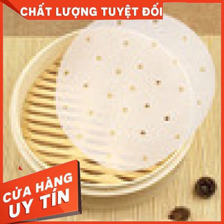 Giấy nến đục lỗ nướng thịt ,hấp bánh size 20-23cm (98-100 tờ)