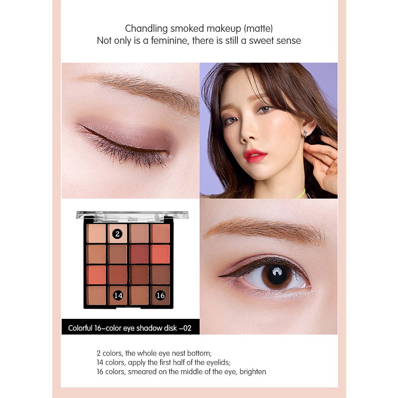 (Hàng Mới Về) Bảng Phấn Mắt 16 Màu Chống Nước Lâu Trôi Tiện Dụng | BigBuy360 - bigbuy360.vn