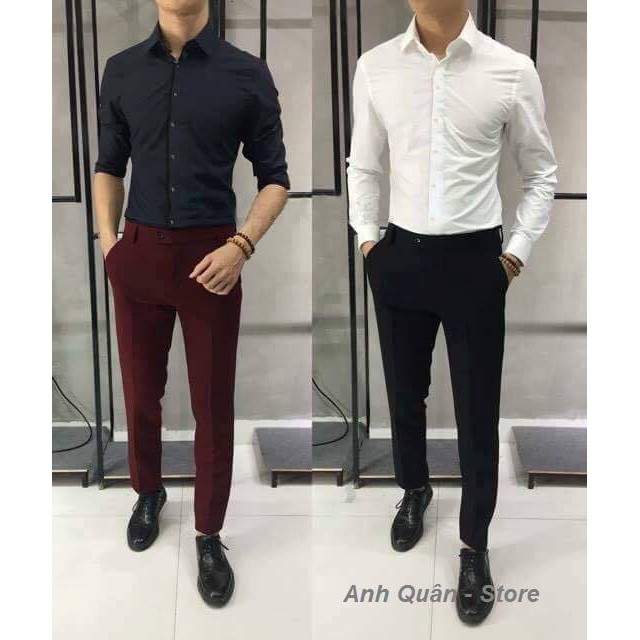 Quần Âu Nam Hàn Quốc Và Áo Sơ Mi Nam Hàn Quốc Mẫu Mới Nhất
