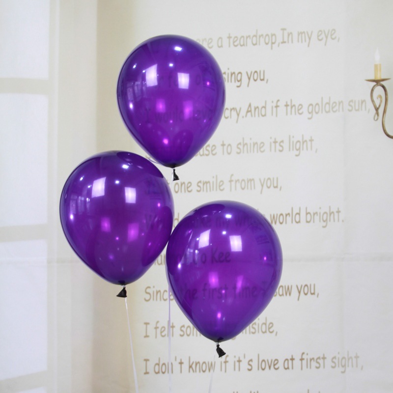 Set 20 Bong Bóng Cao Su 10 inch Nhiều Màu Trang Trí Tiệc