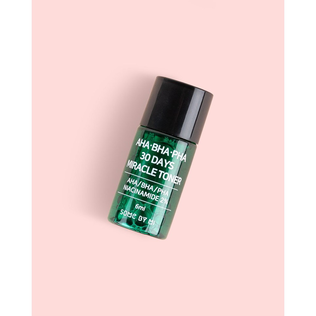 HÀNG CHUẨN AUTH  Nước Hoa Hồng Giảm Mụn Some By Mi AHA-BHA-PHA 30 Days Miracle Toner Mini 6ml