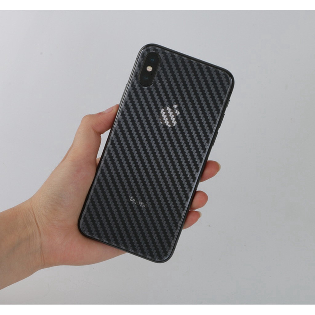 Miếng dán carbon 3D siêu mỏng dành cho IPhone 6 6S 7 8 Plus X XS MAX XR