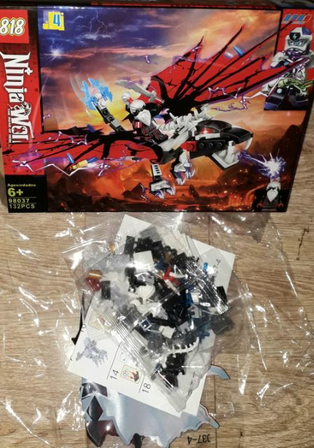 Lắp ráp 1 hộp LegoNinja Rồng có cánh 98037 có trên 130 chi tiết bằng nhựa ABS