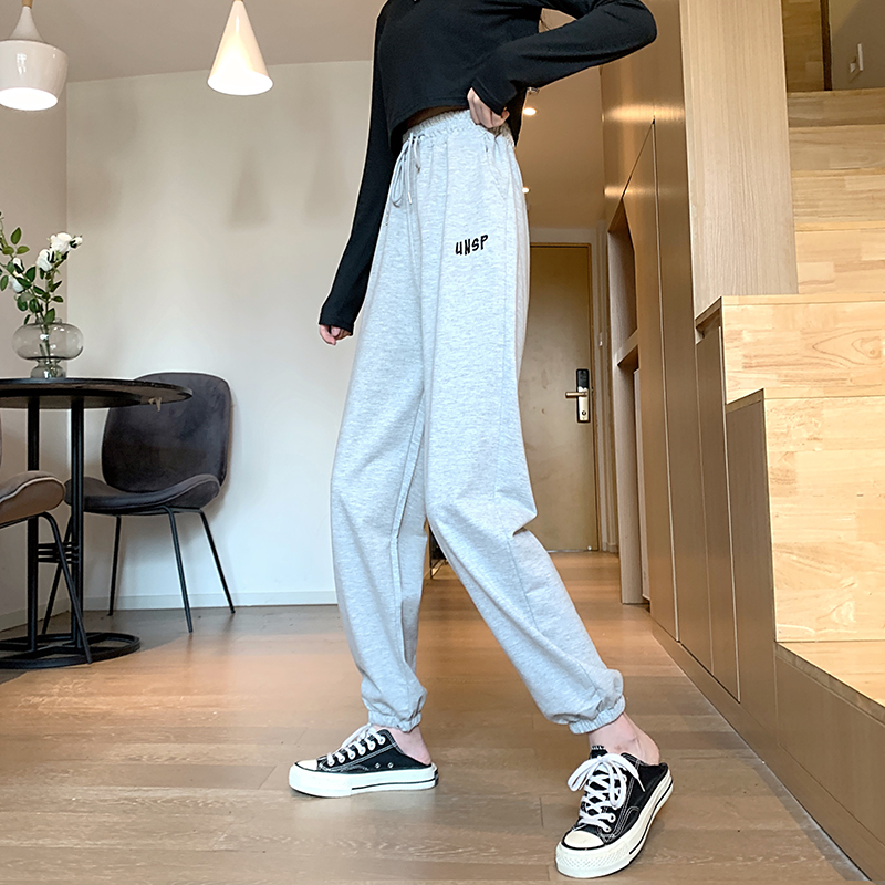 Quần thể thao lưng cao dáng rộng năng động thoải mái dành cho nữ