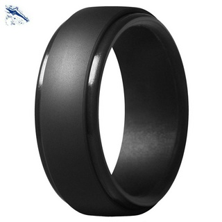 Nhẫn Cao Su Silicone Màu Đen 8mm # 7