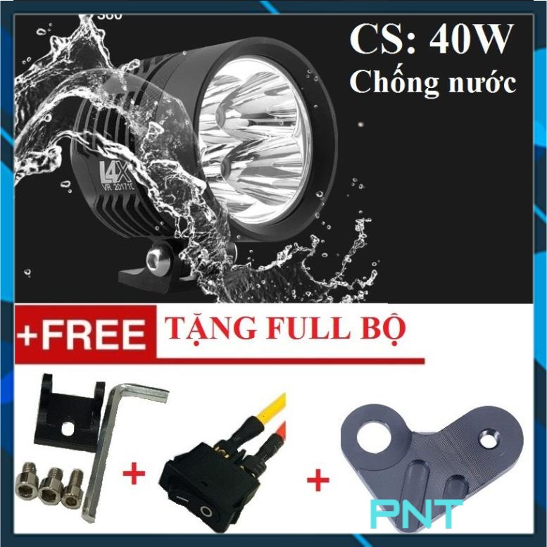 Đèn Led Trợ Sáng L4X 40W Sáng Trắng tặng đủ bộ như hình
