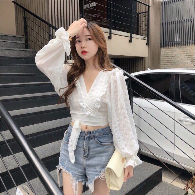 ÁO ULZZANG TRẮNG TAY DÀI