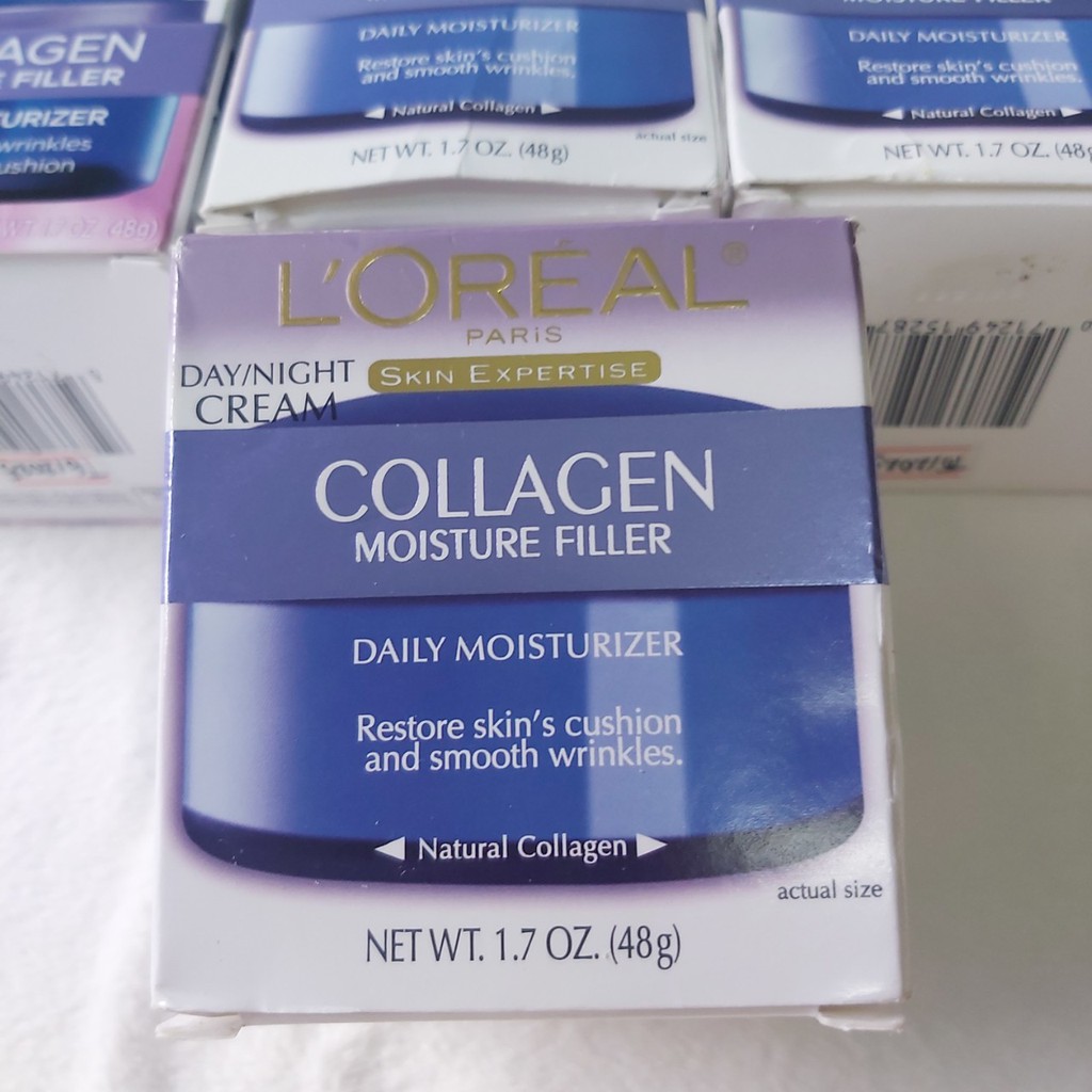 [Hàng Mỹ] Kem L'Oreal dưỡng và tái tạo da bị lão hóa bổ sung collagen ngày và đêm Day / Night Cream Collagen