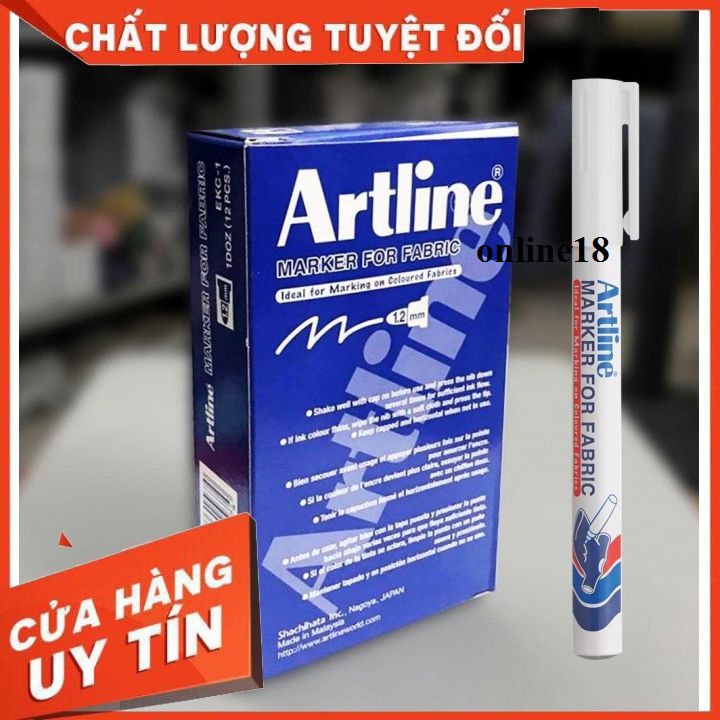 Bút vẽ áo Artline Marker for Fabric ( màu trắng )