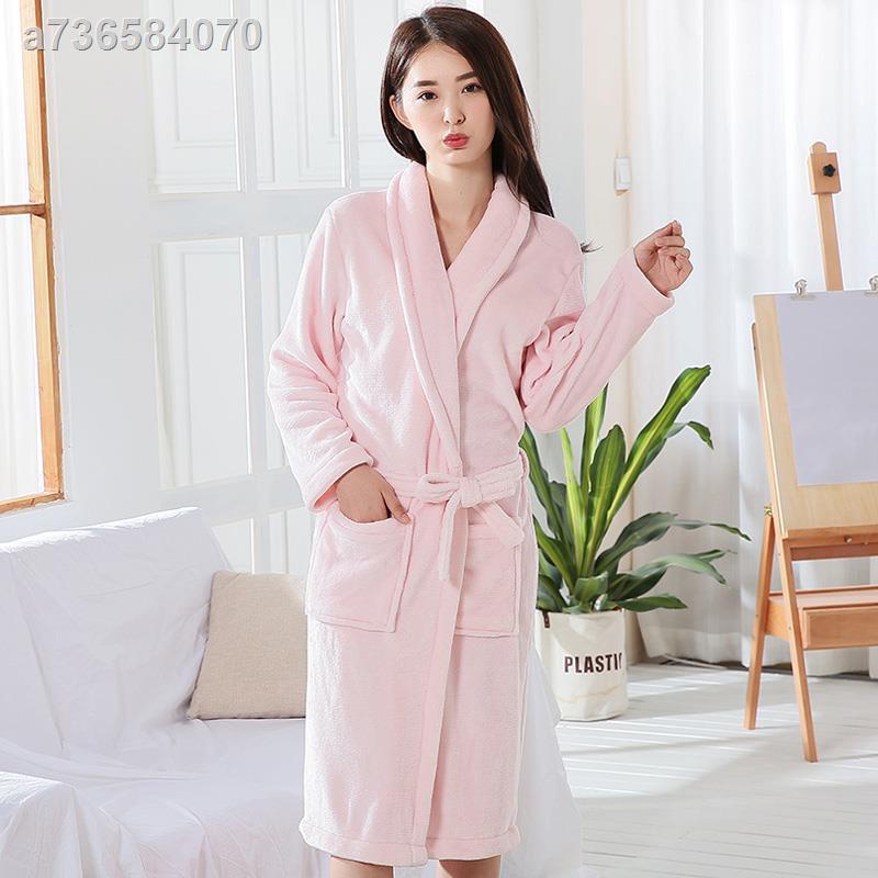 ▽Áo choàng ngủ tay dài chất nỉ dày dặn giữ ấm cho cặp đôi | BigBuy360 - bigbuy360.vn