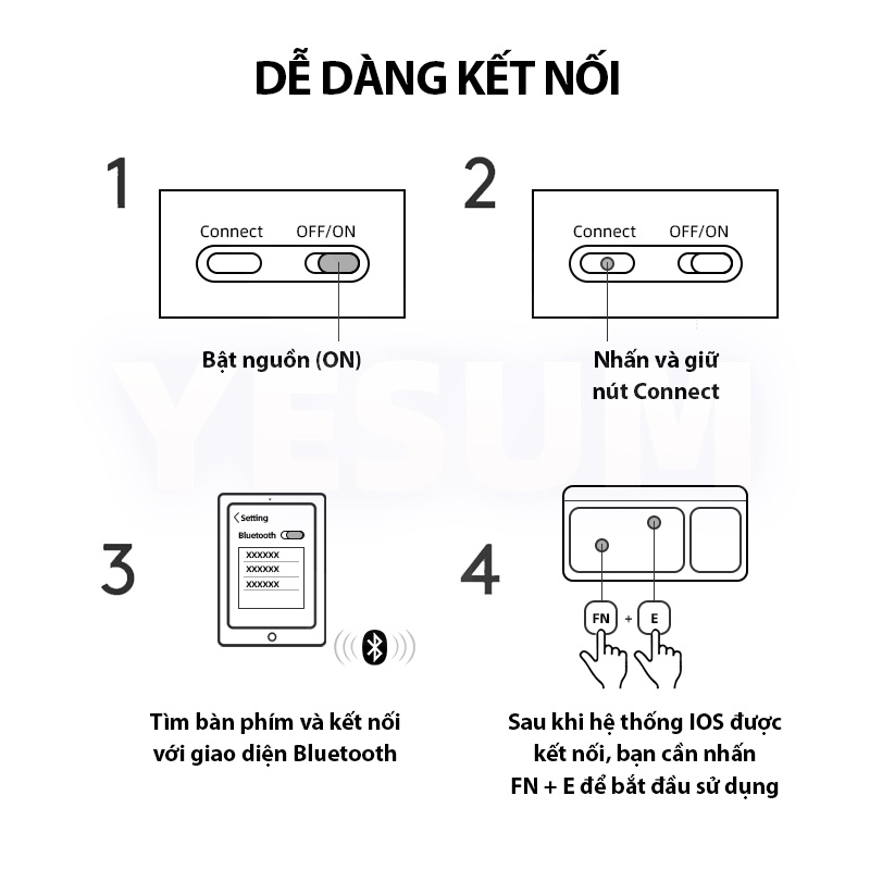 [Hàng Cao Cấp ] Bàn phím/Chuột không dây kết nối bluetooth kích thước mini 7 "8" 9 "10" dành cho Windows iOS tiện dụng