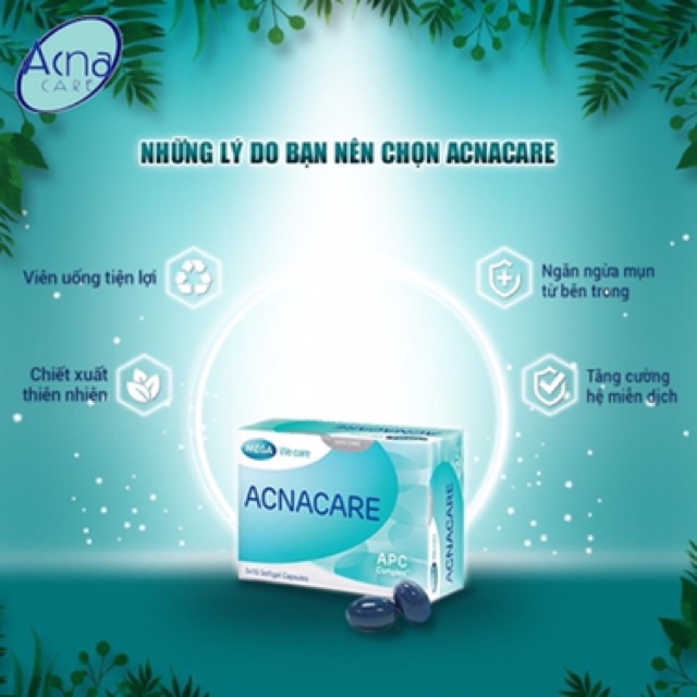 ACNACARE VIÊN UỐNG GIẢM MỤN NGĂN NGỪA MỤN GIÚP GIẢM THÂM DO MỤN, VÀ GIÚP SÁNG DA | BigBuy360 - bigbuy360.vn