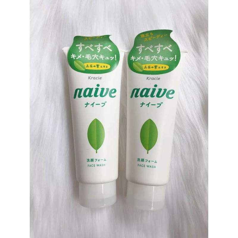 Sữa rửa mặt Kracie Naive trà xanh 130g