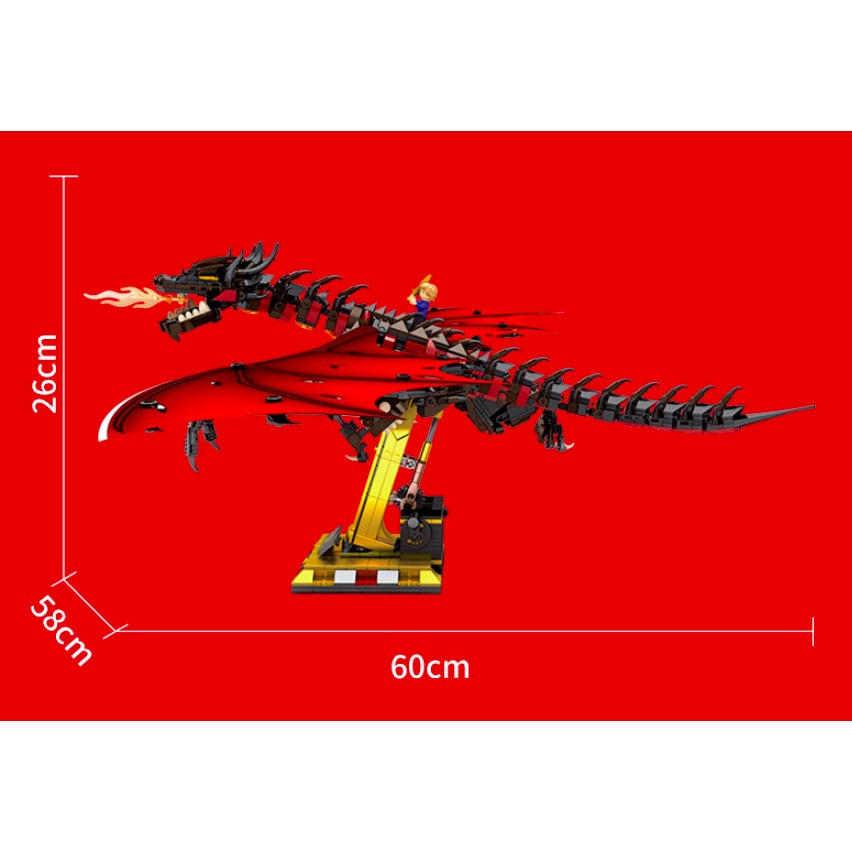 Bộ 1359 Món Đồ Chơi Xếp Hình Nhân Vật MOC The Hobbit Smaug Dragon
