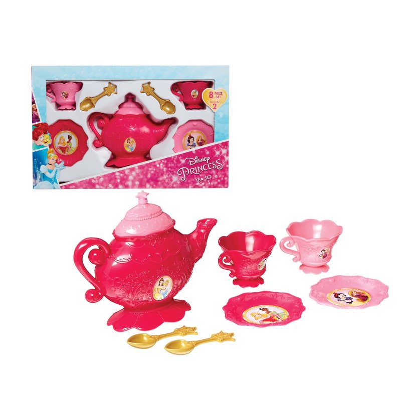 [Mã BMBAU50 giảm 7% đơn 99K] Đồ chơi nhập vai TINITOY bộ tiệc trà Jakks Paciffic màu hồng Disney Princess 8 món 98062