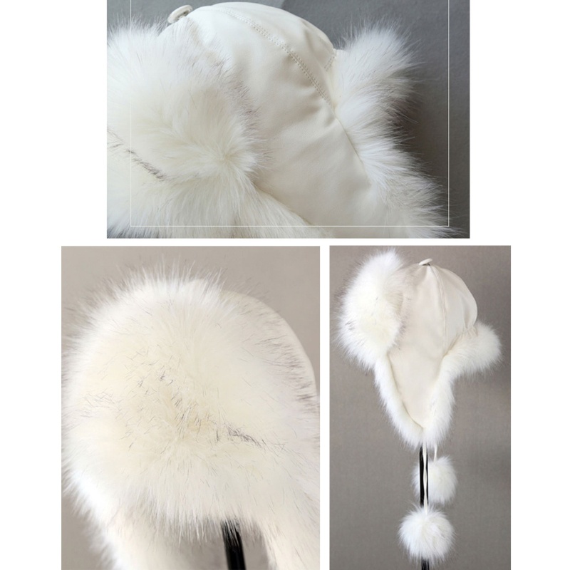 Mũ Da Pu Chống Gió Phối Lông Thú Ấm Áp Thời Trang Mùa Đông 2020 Cho Bé