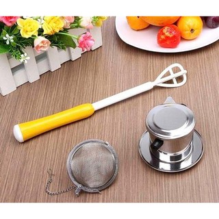 Dụng cụ tạo bọt cây đánh cà phê trứng nhựa - Coffee stirring milk Tool
