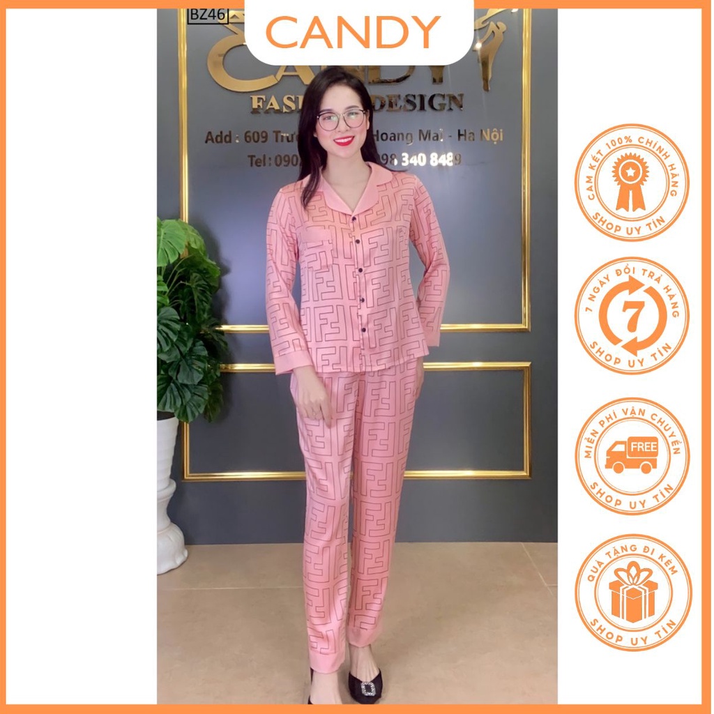 Set Pyjama Lụa Latin Dáng Dài Bz46 - Hàng Thiết Kế - CandyFashion