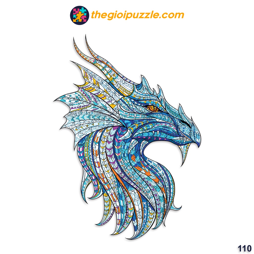 Bộ Xếp Hình Gỗ Thegioipuzzle Ghép Hình Puzzle Đầu Rồng TGP054