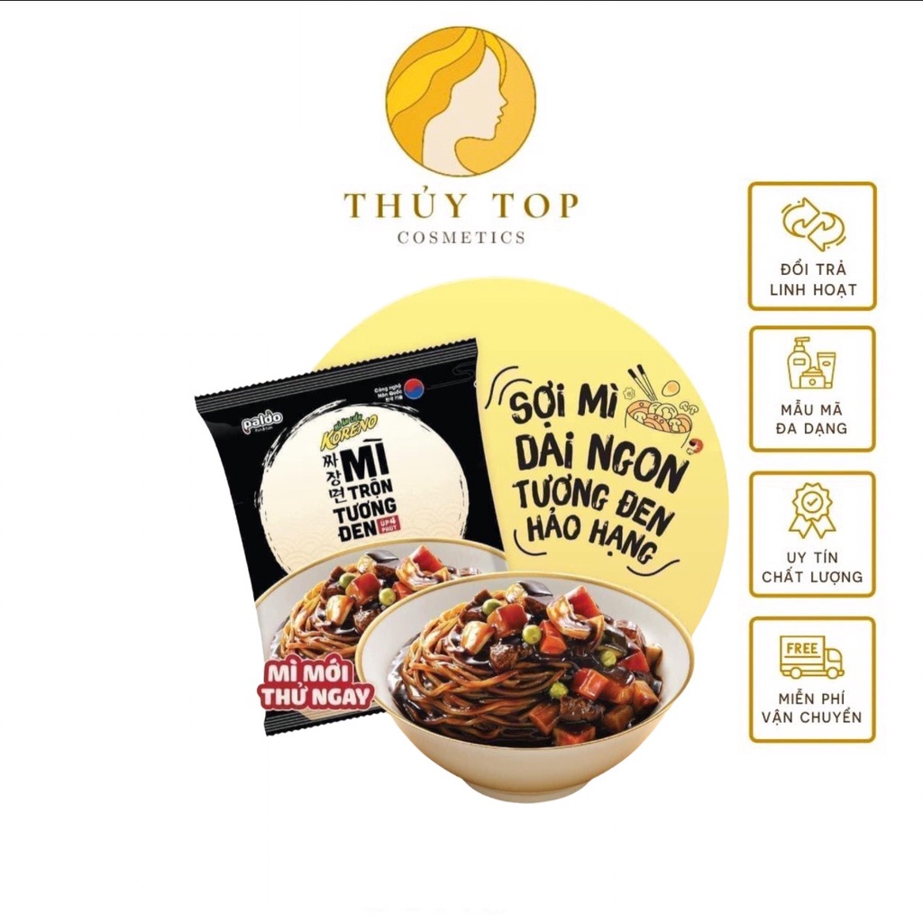 MÌ TRỘN TƯƠNG ĐEN KORENO JJAJANGMEN PALDO HÀN QUỐC SIÊU NGON 1 THÙNG