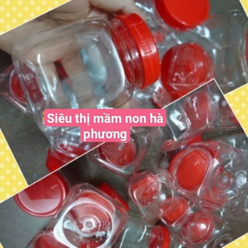 Combo 10 lọ nhựa nhỏ lắp đỏ