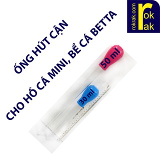 Ống hút cặn Bể cá mini Hồ betta Bóp hút tay 30ml 50ml