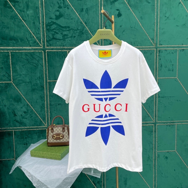 Áo thun ngắn tay cao cấp thương hiệu Adidas x Gucci GC/GG mẫu mới 2022