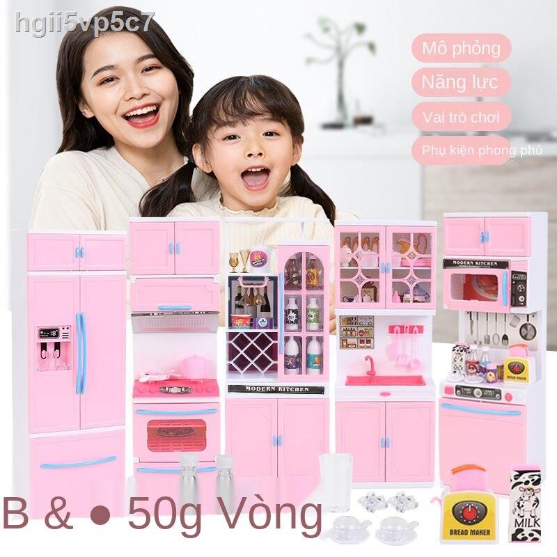 [bán chạy]Nhà bếp mini Hello Kitty Đồ chơi Mô phỏng cho trẻ em Tủ rượu lạnh Nấu ăn Ngày thiếu nhi Quà tặng cô gái
