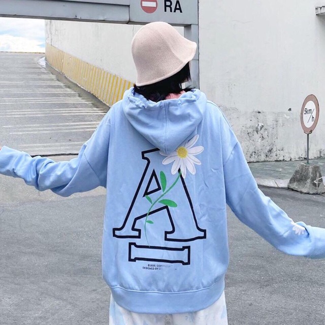 Áo Khoác Hoodie nỉ form thụng hoa cúc chữ A Unisex | BigBuy360 - bigbuy360.vn