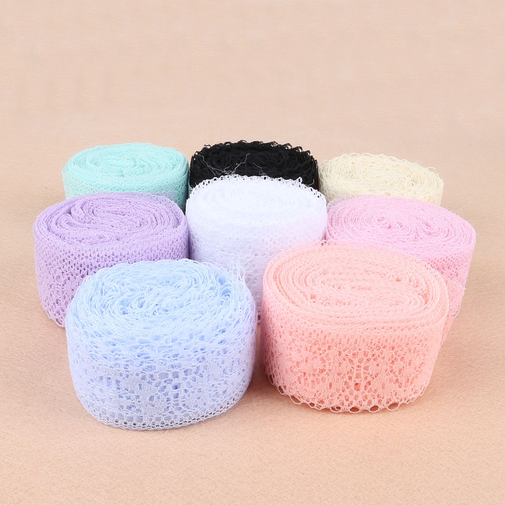 Cuộn dây ren dài 10 yard 40mm dùng trang trí tùy chọn màu sắc