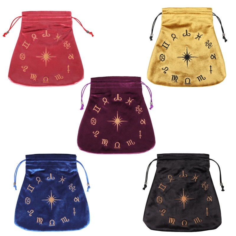 Túi Dây Rút Đựng Bài Tarot Chất Liệu Nhung Nỉ