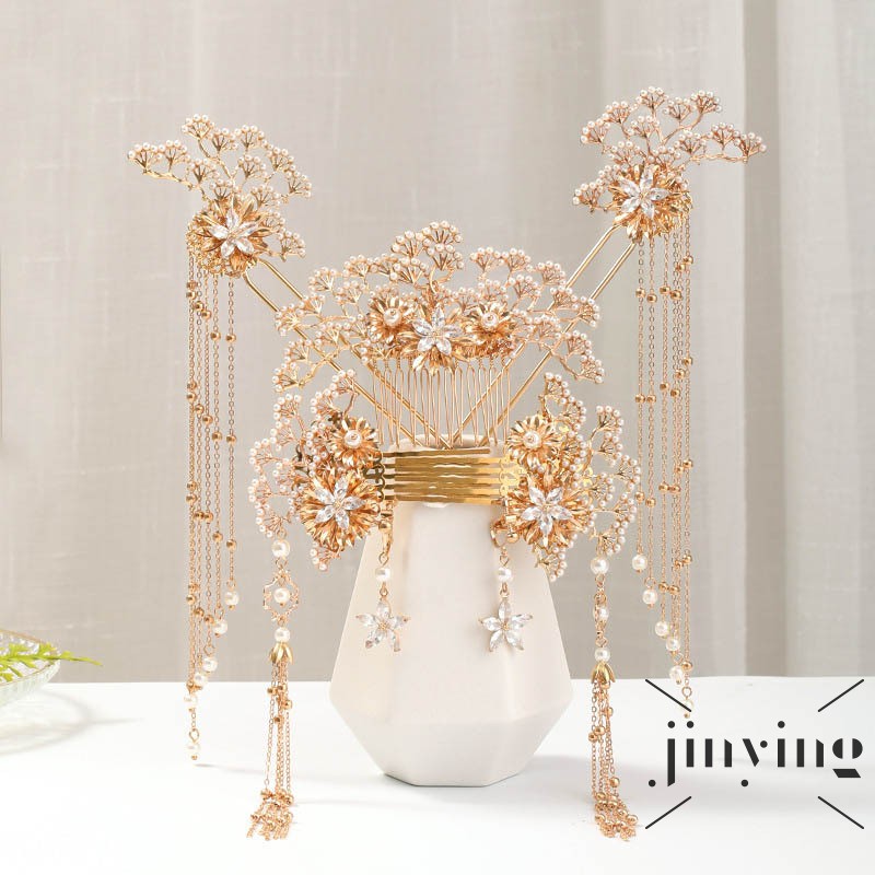 GETNOIVAS Bộ Trâm Cài Tóc Phong Cách Trung Hoa Thanh Lịch Dành Cho Nữ