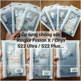 (SẵnVN) Ringke Fusion X / Camo / Ringke Onyx - Ốp lưng Galaxy S22 Ultra / S21 plus / Note 20 Ultra / S20 / Note10 UAG