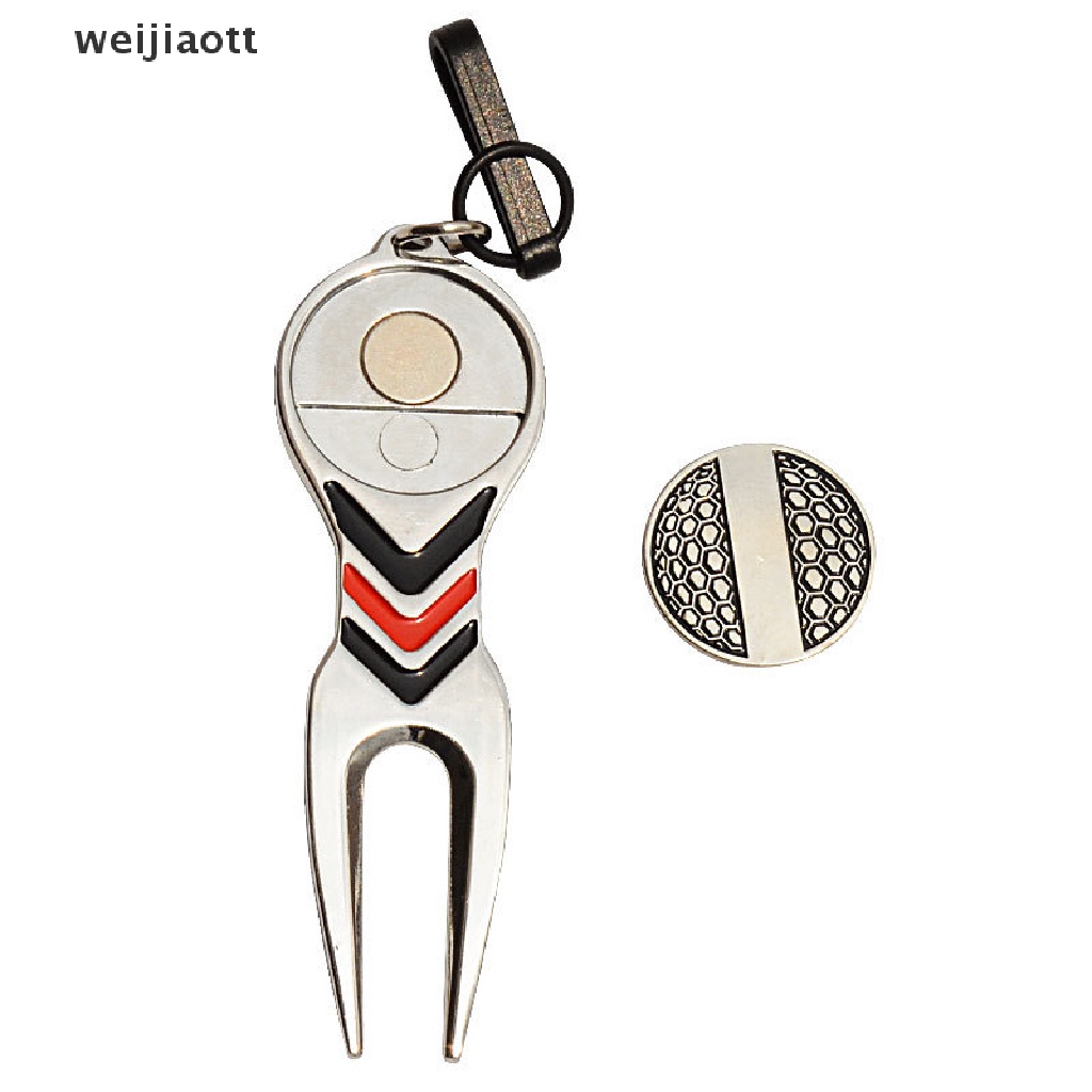 weijiaott Golf Repair Tool Ball Magnetic Alloy Marker With Hook Standard Sport Accesories WT